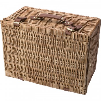 Picnic basket for 2 people, stainless steel cutlery with plastic handles, 2 ceramic plates and 2 ceramic mugs 210 ml AIV8647-00