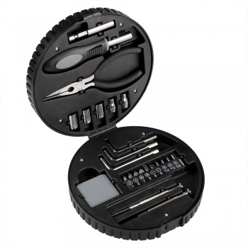 Tool set 25 pcs, packed in tire shaped cassette AIV8729-03
