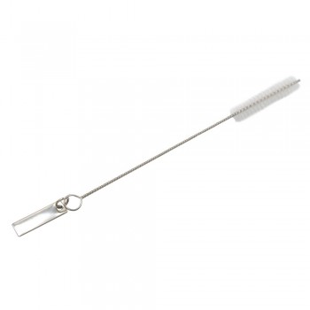 Glass reusable drinking straw set B'RIGHT, 4 pcs, cleaning brush with plate for personalization included | Lea BRIGHT 4 glass drinking straw set, reusable, cleaning brush with plate for personalization included AIV8892-00