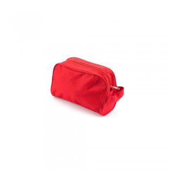 Cosmetic bag with zipped main compartment and carrying strap AIV8957-05