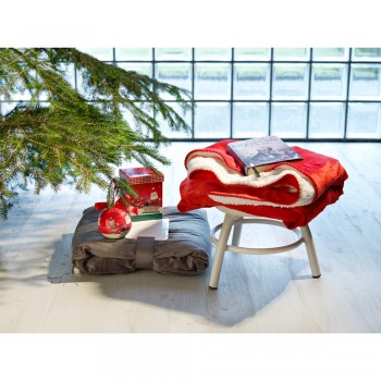 Blanket Anti-pilling blanket, Sherpa inside, wrapped with matching ribbon AIV9612-19