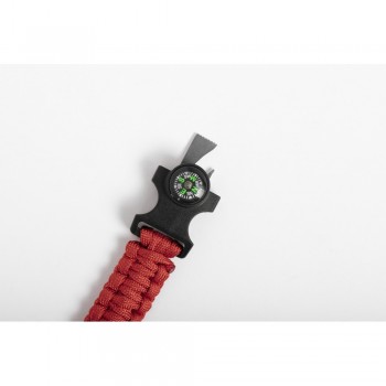 Multifunctional survival tool, functions: flint scraper, fire starter, compass and whistle AIV9781-05