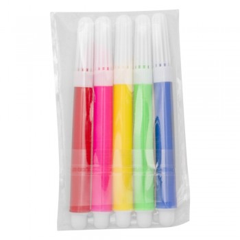 Drawstring bag for colouring, felt tip pens | Franklin Drawstring bag art set, 5 markers included AIV9827-02
