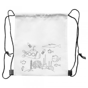 Drawstring bag for colouring, felt tip pens | Franklin Drawstring bag art set, 5 markers included AIV9827-02