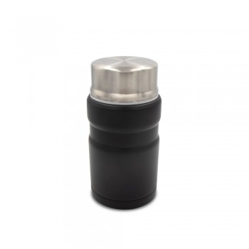 Thermo food container 650 ml Air Gifts, foldable spoon | Jonathan Air Gifts thermo food container 650 ml with foldable stainless steel spoon, double vacuum walled, stainless steel inside and outside, leakproof lid, insulation scale: 4 +leakproof AIV9962-03