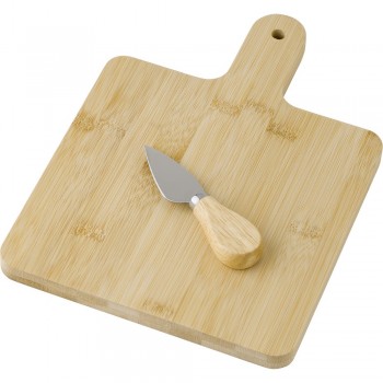 Bamboo cheese set Cheese set, bamboo cheese board and knife AIV9965-16