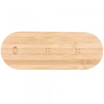 Bamboo wireless charger 15W, 3 in 1