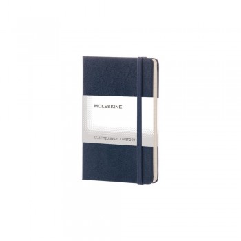 MOLESKINE notebook (approx. A6, pocket), 192 lined pages, hard cover, inner pocket, ribbon marker and elastic band for closing AIVM201-27