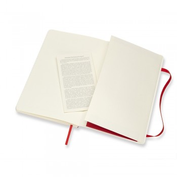 MOLESKINE notebook (approx. A5, large), 192 lined pages, soft cover, inner pocket, ribbon marker and elastic band for closing AIVM303-05