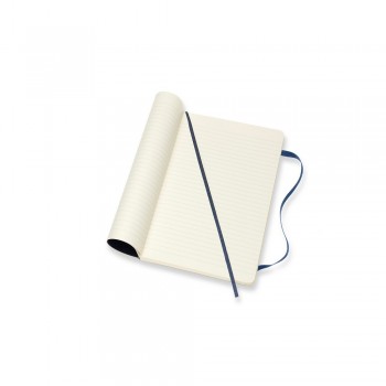 MOLESKINE notebook (approx. A5, large), 192 lined pages, soft cover, inner pocket, ribbon marker and elastic band for closing AIVM303-27