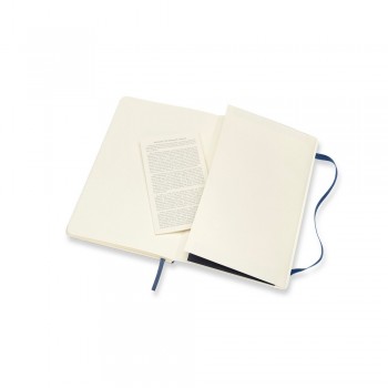 MOLESKINE notebook (approx. A5, large), 192 lined pages, soft cover, inner pocket, ribbon marker and elastic band for closing AIVM303-27