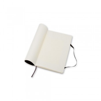 MOLESKINE notebook (approx. A5, large), 192 blank pages, soft cover, inner pocket, ribbon marker and elastic band for closing AIVM306-03