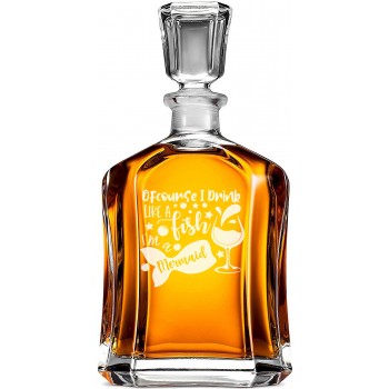 Hermētiska Burbona Karafe ar Uzrakstu - 