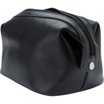 Leather cosmetic bag