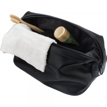 Leather cosmetic bag