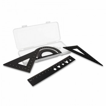 School set, ruler, 2 set squares and protractor | Kaulana
