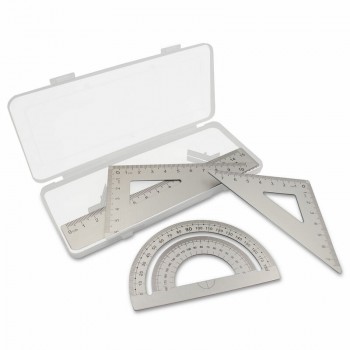 School set, ruler, 2 set squares and protractor | Kaulana