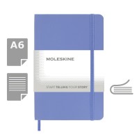 MOLESKINE kabatas piezīmju grāmata A6, līniju, mīksts vāks, zilā krāsā