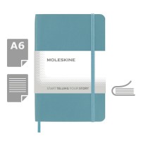 MOLESKINE kabatas piezīmju grāmata A6, līniju, mīksts vāks, tirkīza krāsā MOLESKINE kabatas piezīmju grāmata A6, līniju, mīksts vāks, tirkīza krāsā
