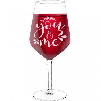 18Th Birthday Wine Glass With Engraved Text - "You&Me 1", Wine Gift Idea, Size 530ml