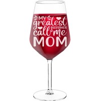 Personalised Wine Glass With Engraved Text - "My Greatest", Wine Glass as a Gift, Size 530ml