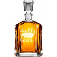 Burbona Dekanteris ar Uzrakstu - "Daddy Bear " ,Smieklīga Ziemassvētku Dāvana, Izmērs 700Ml
