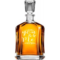 Whiskey Decanter Funny With Engraved Text -"You&Me", Easter Gift For Men, Size 700ml Whiskey Decanter Funny With Engraved Text -"You&Me", Easter Gift For Men, Size 700ml
