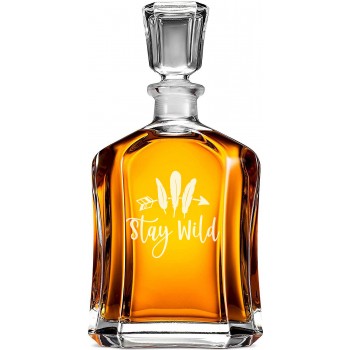 Airtight Whiskey Decanter With Engraved Text -