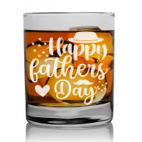 Gift For Husband Birthday Unique Tumbler Glass 270ml With Engraved Text : "Happy Father'S Day "