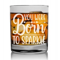 60Th Birthday Gift For Men 50Th Birthday Glass 270ml With Engraved Text : "You Were Born To Sparkle"
