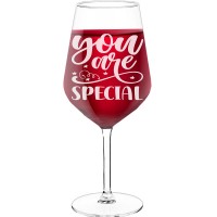 Red Wine Glass With Engraved Text - "You Are Special", Wine Glass as a Gift, Size 530ml