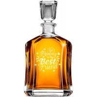 Unikāla Viskijakarafe ar Uzrakstu - "Mommy Is My Best Friend" ,Dāvana Vīrietim 50 Gados, Izmērs 700Ml