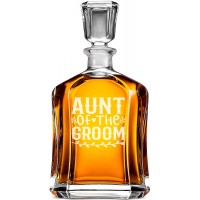 Alkohola Karafe ar Uzrakstu - "Aunt Of The Groom" ,Dāvana Brālim, Izmērs 700Ml