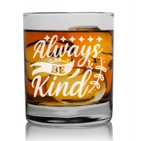 50. Dzimšanas Dienas Dāvana Vīriešiem  ar Gravējumu - "Always Be Kind" ,Gravēts viskija glāze 270ml