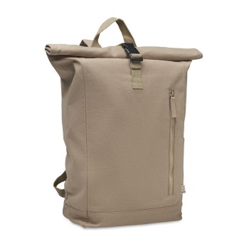 KAMET pārstrādātas kokvilnas rolltop mugursoma 390 g/m²