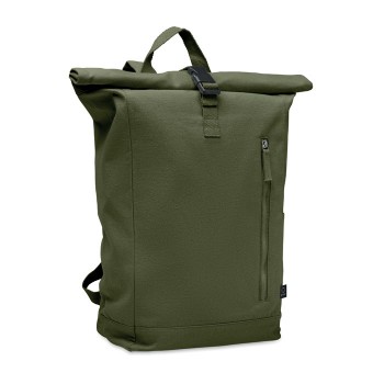 KAMET pārstrādātas kokvilnas rolltop mugursoma 390 g/m²