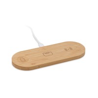 RECPAD 3 in 1 bambusa bezvadu lādētājs 15 W