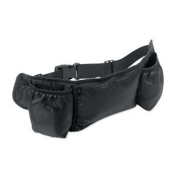 STEADY 420D RPET running waist bag with bottle holders