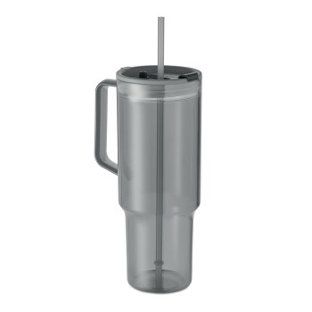 MUGORA RPET glāze ar salmiņu 1200 ml MUGORA RPET glāze ar salmiņu 1200 ml