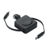 SKILFUL retractable 100 W USB-C cable with watch charger