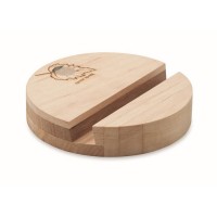 GROW ROUND STAND round birch wood phone stand with seeds