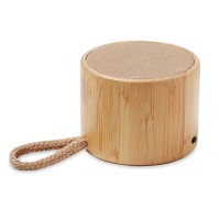COOL round bamboo wireless speaker