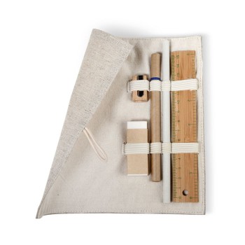 ECOSET 6 piece stationery set in pouch