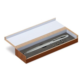 ALASKA lāzera rādītāja pildspalva koka kastītē