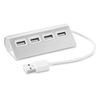 ALUHUB alumīnija 4 pieslēgvietu USB centrmezgls
