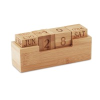KARENDA bamboo perpetual desk calendar