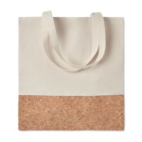 ILLA TOTE kokvilnas iepirkumu soma ar korķa detaļu 160 g/m² ILLA TOTE kokvilnas iepirkumu soma ar korķa detaļu 160 g/m²