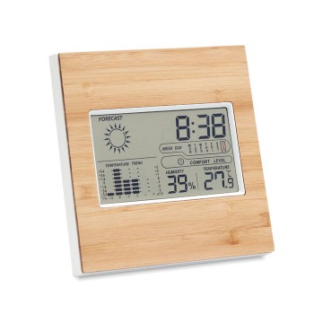 TURKU weather station with bamboo front