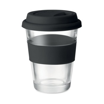 ASTOGLASS stikla glāze ar silikona vāciņu 350 ml