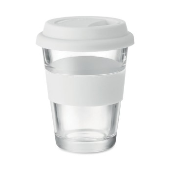 ASTOGLASS stikla glāze ar silikona vāciņu 350 ml